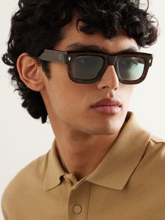 It takes several months to complete a pair of Cutler and Gross sunglasses – each is meticulously handcrafted in Italy by the brand's team of skilled craftspeople using time-honoured techniques. Sculpted in a D-frame profile, this style is made from tortoiseshell acetate that's hand-mopped to achieve a striking depth of colour. Cutler And Gross, Men Sunglasses, Acetate Sunglasses, Optical Glasses, Sunglasses & Glasses, Mr Porter, Tortoise Shell, It Takes, Fashion News