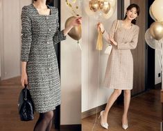 I really like the product style of this store and will make another purchase soon. Korean Elegant Dress, Stylish Office Wear, Formal Attire For Men, Business Dress Women, Winter Model, Dress Korean, Graduation Dresses, Girls Formal Dresses, Stylish Office