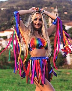 Diy Karneval, Pride Parade Outfit, Carnaval Outfit, Carnaval Costume, Summer Festival Outfit, Outfits Rave, Music Festival Outfits, Coachella Outfit