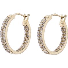 10K Yellow Gold Diamond Hoops - Radiant Elegance in Every Sparkle Diamond Birthstone, Radiant Diamond, Stunning Earrings, 10k Gold, Estate Jewelry, Luxury Jewelry, Timeless Beauty, Types Of Metal, Gold Diamond