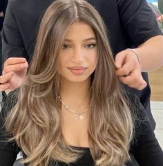 Light Brown With Ashy Highlights, Cool Ashy Brunette, Frosty Brown Hair, Hair Inspo Color Highlights, Warm Light Brown Hair With Highlights, Frosted Brown Hair, Brown Hair With Warm Blonde Highlights, Light Warm Brown Hair, Full Blonde Highlights On Brown Hair