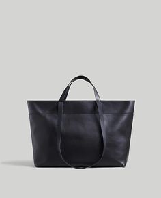 The Zip-Top Essential Tote | Madewell Madewell Tote, Madewell Transport Tote, Madewell Bags, Bucket Tote, Carryall Tote, Work Tote, Bag Collection, Black Leather Tote, Shopper Tote