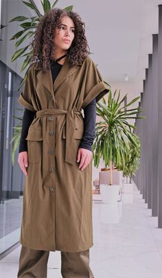 ABOUT THE MILITARY TRENCH COAT: If you are looking for trendy outwear to compliment your style, this is the piece for you. It is very feminine and suits all body shapes. This Trench Coat is a military design tailored for a flattering straight-line shape with a belt. The Trench Coat is a Kimono design with Kimono sleeves. The Trench Coat is with 2 Military pockets. Perfect addition to the Spring/Autumn seasons.  Pair it with our pants and make your amazing style of the day: https://www.etsy.com/l Cargo Trench Coat, Olive Workwear Outerwear With Flap Pockets, Olive Buttoned Outerwear For Work, Olive Workwear Outerwear With Buttons, Khaki Daywear Outerwear With Pockets, Khaki Outerwear With Pockets For Daywear, Trenchcoat Style, Military Trench Coat, Army Coat