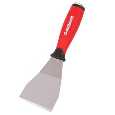 a red and silver spatula with the word columbia on it's side, in front of a white background