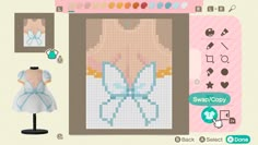 the dress up game is designed to look like a woman's bra