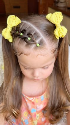 1st Grade Hairstyles, Toddler Hair Dos, Kids' Hairstyles, Baby Girl Hairstyles Curly, Easy Little Girl Hairstyles, Cute Toddler Hairstyles, Girl Hair Dos, Bella Hair, Hair Tutorials For Medium Hair