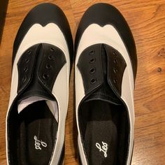 Leo Spectator Black And White Women's Tap Shoes Size 8.5 Laces Are Not Included, But Taps Are And Are Already Assembled This Is An Awesome Tap Shoe For Any Level Tapper. Tap Shoes, Athletic Shoes, Tap, White And Black, Women Shoes, Black And White, Lace, Women Shopping, White