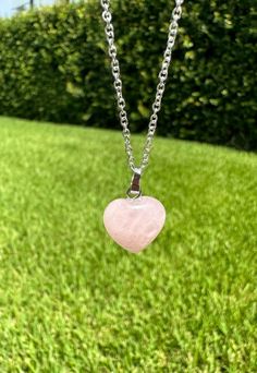 Dainty Rose Quartz Heart Pendant Gourgeous Rose Quartz Crystal Necklace Rose Quartz is the stone of universal love. It restores trust and harmony in relationships, encouraging unconditional love. Rose Quartz purifies and opens the heart at all levels to promote love, self-love, friendship, deep inner healing and feelings of peace. Calming and reassuring, it helps to comfort in times of grief. Rose Quartz dispels negativity and protects against environmental pollution, replacing it with loving vi Rose Heart Necklace For Valentine's Day, Valentine's Day Rose Heart Necklace, Spiritual Heart-shaped Rose Gold Jewelry, Spiritual Rose Gold Heart Jewelry, Rose Heart-shaped Necklace For Gift, Spiritual Heart Shaped Necklace For Mother's Day, Spiritual Heart Necklace For Valentine's Day, Rose Gold Crystal Necklace For Valentine's Day, Spiritual Heart Necklace For Mother's Day