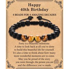 a bracelet with two tigers on it and the words happy birthday