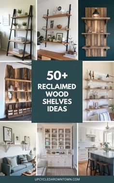 the top 50 reclaimed wood shelving ideas