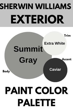 the color scheme for sherylin williams's exterior paint gray, white and black