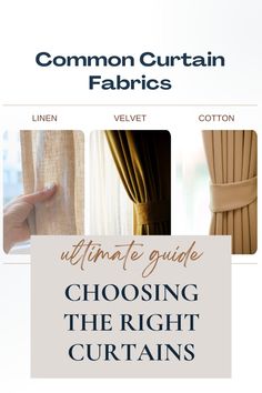 the ultimate guide to choosing the right curtain for your window sill, from curtains to drapes