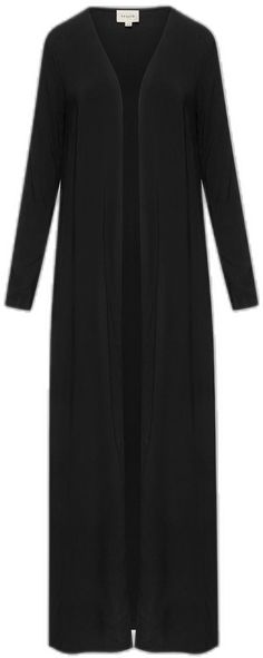 Elegant Solid Abaya For Fall, Elegant Solid Color Abaya For Fall, Black Long Sleeve Abaya For Fall, Formal Modest Abaya For Fall, Modest Formal Abaya For Fall, Long Sleeve Abaya For Formal Fall Occasions, Long Sleeve Abaya For Formal Fall Events, Elegant Long Winter Abaya, Long Sleeve Abaya For Work