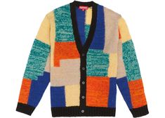 Supreme Patchwork Mohair Cardigan Multicolor - SS19 Checkerboard Cardigan, Extra Long Cardigan, Patchwork Cardigan, Mohair Knit, Colored Cardigans, Mohair Cardigan, Mens Outfit Inspiration, Knitwear Fashion, Kinds Of Clothes