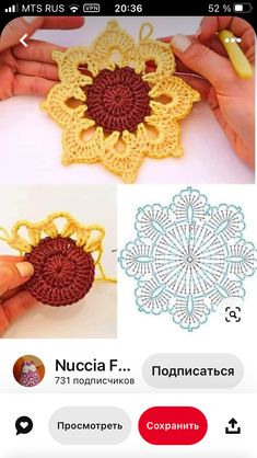 crochet patterns on the app, with instructions for how to make them in russian and english