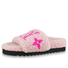 (WMNS) LOUIS VUITTON Paseo Comfort Flat Sandals 'Pink' 1ABWE5 Pink Open Toe Slippers For Spring, Spring Luxury Pink Slides, Pink Round Toe Slides, Designer Pink Slides For Spring, Luxury Pink Flat Sandals, Luxury Pink Round Toe Sandals, Luxury Pink Sandals With Round Toe, Designer Pink Open Toe Sandals, Designer Pink Sandals For Spring