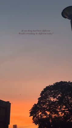 an airplane flying in the sky with a sunset behind it and a quote written below