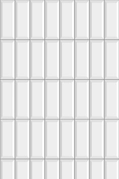 a white tiled wall with squares in the middle and one on each side, as well as