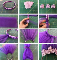 step by step instructions on how to make a purple tutu