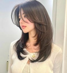 Slightly Layered Hair Shoulder Length, Long Layered Haircuts For Short Hair, Layer Haircut For Medium Hair With Bangs, Haïr Cut For Women Long Hair, Later Haircut Medium, Layers Cut For Short Hair, Best Haircut For Medium Hair, Bob Cut Long Hair, Layers Haircut Medium Length