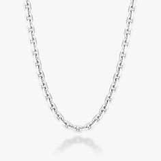 sticky_product_img Classic White Cable Chain Necklace, Classic Silver Rolo Chain Necklace, Classic White Box Chain Necklace, Classic White Link Chain Necklace, How To Clean Silver, Anchor Chain, 925 Sterling Silver Chain, Box Chain, Perfect Ring