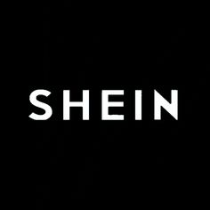 the word shein written in white on a black background