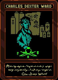 an old computer game with a man in the background