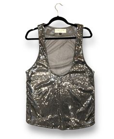 Add some disco flair to your wardrobe with this sequin tank, featuring a soft and breathable mesh detail in the back. Patricia Field, Sequin Tank, Custom Jewelry, The Back, Vintage Designs, New Product, Sequin, Mesh, Boutique