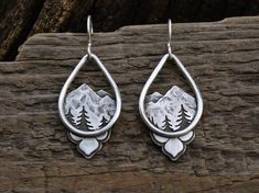 Mountain Earrings, Casual Earrings, Casual Jewelry, Earring Tree, Earring Patterns, Simple Earrings, Ear Jewelry, Accessories Earrings, Jewelry Party