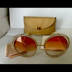 Authentic Chlo Glasses W/ Original Case, Dust Rag And Authenticity Card All In Perfect/New Condition. Make Me An Offer I Cant Refuse Chloe Glasses, Leather Glasses Case, Chloe Sunglasses, Grey Sunglasses, Optical Glasses, Eyeglass Case, Prescription Eyeglasses, Glasses Case, Eyeglasses For Women