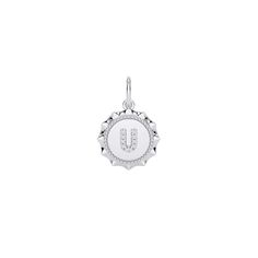 White Gold Elegant Silver Diamond Charms, Elegant Engraved Initial Pendant Charms, Elegant Silver Charms With Initials, Textured Gold Ring, Dana Rebecca Designs, Diamond Initial Necklace, Diamond Charm, Initial Charm, Initial Necklace