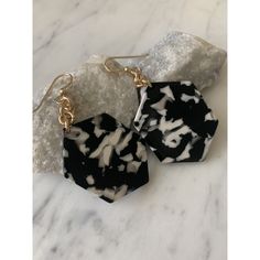 Resin earrings are all the rage, and these beauties don’t disappoint!! Featuring a black and white pattern, these beautiful earrings can be worn with so much. Lite weight, you’ll find them easy to wear daily and often. Material is resin with gold fill ear wire. (Sterling Silver ear wire available upon request) Earrings measure/ hang approximately 2.5 inches in length. Black And White Pattern, Resin Earrings, White Patterns, Ear Wire, Beautiful Earrings, Gold Filled, Black And White, Sterling Silver, Silver