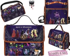 Lady Tremaine, Mother Gothel, Steampunk Bag, Collage Pattern, Snow White Evil Queen, Colorful Collage, Evil Queens, Retro Bags, Saddle Brown