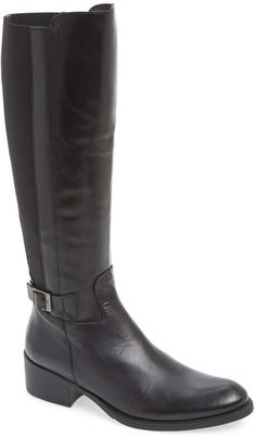 Toni Pons 'Tacoma' Tall Elastic Back Boot Classic Leather Knee-high Riding Boots, Leather Knee-high Boots For Riding, Fitted Business Boots With Buckle Closure, Business Boots With Buckle Closure, Elegant Wide Calf Knee-high Riding Boots, Classic Riding Boots With Buckle Closure, Elegant Wide Calf Knee-high Boots For Riding, Classic Faux Leather Boots For Work, Leather Wide Calf Knee-high Boots With Buckle Closure