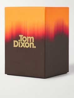 Tom Dixon's 'Fire' candle infuses a room with a musky aroma that's reminiscent of smoky wood. Scented with Cypriol, Vetiver and Amber, it's been made in the UK and encased in a red glass holder that's printed with the signature logo. Tom Dixon Packaging, Fire Graphic Design, Cbd Packaging, Candle Box Packaging, Candle Packaging Design, Candle Fire, Fire Candle, Printed Candles, Wholesale Packaging