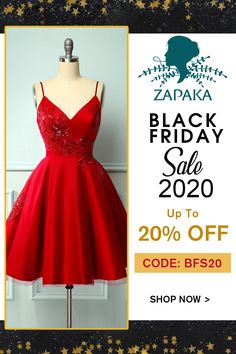 The Big Black Friday Sale is coming. Find high quality & cheap clothing and dresses at ZAPAKA!!! #blackfriday #Xmas #cybermonday #holiday Red Floral Embroidered Prom Dress, Red Prom Dress With Floral Embroidery, Red Floral Embroidered A-line Dress, Red Floral Embroidered Evening Dress, Red Party Dress, Holiday Party Dress, Homecoming Party, Cheap Clothing, Red Prom