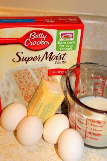 eggs, butter and other ingredients on a counter