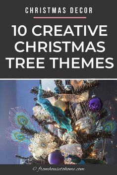 12 Creative Christmas Tree Theme Ideas That Will Inspire You Kate Spade Christmas Tree, Tree Theme Ideas, Christmas Tree Theme Ideas, Christmas Tree Theme, Elegant Christmas Tree Decorations, Woodland Christmas Tree, Coastal Christmas Tree, Peacock Christmas