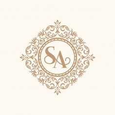 the letter s is inscribed in an ornate frame