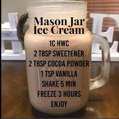 mason jar ice cream with instructions on it