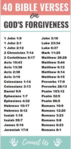 a poster with the names of bible verses on god's forgingness