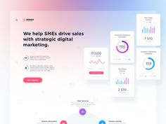 the landing page for a digital marketing company, which is designed to look like it has been