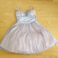 Soft Pink With Silver Glitter Overlay. Worn Once For An Induction, Looks Brand New. Silver Dresses For Summer Homecoming, Silver Summer Homecoming Dresses, Silver Sleeveless Dress For Homecoming, Silver Sleeveless Glitter Dress, Navy Blue Summer Dress, Glitter Overlay, Junior Party Dresses, Blue Sequin Dress, Satin Dress Long