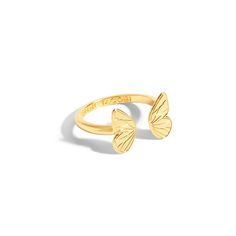 Materials: 14K Gold Plated Brass Silver Plated BrassHypoallergenic and Nickel FreeSize: Available in two sizes: S: US 4-6M: US 7-8.5Adjustable In Size This item comes with a one-year warranty.Greeting card and/or gift receipt for exchange is available with purchase at checkout. Elegant Gold Butterfly Ring In Sterling Silver, Gold Metal Butterfly Ring As Gift, Gold Butterfly Ring With Butterfly Charm, 14k Gold Butterfly-shaped Rings As Gift, Gold Butterfly Shaped Brass Jewelry, Butterfly Ring, Gold Plated Silver, Fashion Item, Jewelry Care