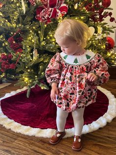 Handsmocked bubble that is perfect for all the Christmas festivities! Cute Long Sleeve Smocked Dress With Smocked Cuffs, Christmas Festivities, Baby Bubble, Girl Christmas, Clothing Manufacturer, Girls Clothing Sets, Baby Outfits, Clothing Sets