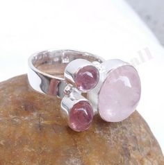 Rose Quartz Ring, 925 Sterling Silver, Multi Stone Ring, Silver Band Ring, Natural Gemstone, Statement Ring, Artisan Ring, Boho Ring, Sale Most of the Products are Made to Order. No two gemstone are similar and images cannot define exact product definitions. Sizes - Available in all Sizes US 1 - US 15 Shipping Policy - I mainly use USPS , DHLE Global Mail Asia, UPS, FedEx for the shipping of goods depending on the amount and days that you have ordered. Usually under normal circumstances the stan Herkimer Diamond Ring, Ethiopian Opal Ring, Artisan Rings, Natural Diamond Ring, Rose Quartz Ring, Ring Sale, Boho Ring, Silver Band Ring, Quartz Rose