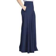 Navy Blue Pleated Wide Leg Long Pants Wide Palazzo Pants, Wide Leg Palazzo Pants, Stylish Pants, Women Pants Casual, Palazzo Pants, Long Pants, Bottoms Pants, Casual Pants, Maxi Skirt