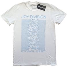 Officially Licensed JOY DIVISION T-Shirt - Perfect for Post-Punk AficionadosElevate your wardrobe with the officially licensed JOY DIVISION T-Shirt, the ultimate addition for any true music fan. This premium apparel is designed for enthusiasts of the post-punk scene and beyond, offering a stylish nod to one of the most influential bands in music history.Features and BenefitsOfficially Licensed: This t-shirt is 100% officially licensed merchandise, ensuring authenticity and quality.Premium Fabric Joy Division Unknown Pleasures, Unknown Pleasures, Punk T Shirt, Joy Division, High Quality T Shirts, Blue Tshirt, White Design, Division, Breathable Fabric