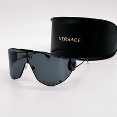 100% New Authentic Eyewear With Full Package Brand: Versace Model: Ve2268 1433/87 Condition: New With Full Package Frame Color: Black Lens Color: Black Frame Material: Metal Temple Length: 115 Mm Made In Italy Item Included: Authentic Eyewear, Certificate Of Authentic, Cleaning Cloth, Case, Bag, Box. Designer Black Shield Sunglasses With Uva Protection, Luxury Matte Black Shield Sunglasses With Anti-reflective Coating, Luxury Matte Black Anti-reflective Shield Sunglasses, Black Shield Sunglasses With Uva Protection For Formal Occasions, Formal Black Shield Sunglasses With Uva Protection, Luxury Matte Black Shield Sunglasses With Uva Protection, Luxury Matte Black Shield Sunglasses With Uv Protection, Versace Accessories, Versace Sunglasses