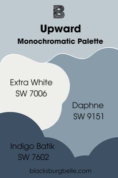 the back side of a business card for upward monochromatic palette